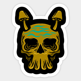 Skull mashroom Sticker